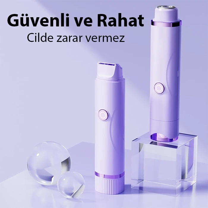VipMarketim EZERE Koltuk Alti Burun Kas Killari Ve Özel Bölgeler Çift Basli Epilasyon Cihazi-(5775)