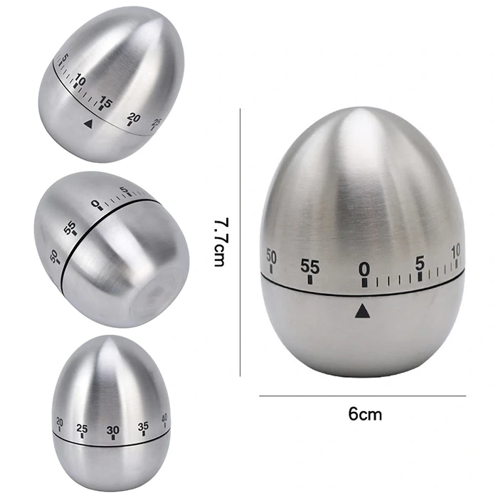 VipMarketim EZERE Mekanik Arama Pişirme Mutfak Zamanlayıcı Alarmı 60 Dakika Paslanmaz Çelik-(5775)