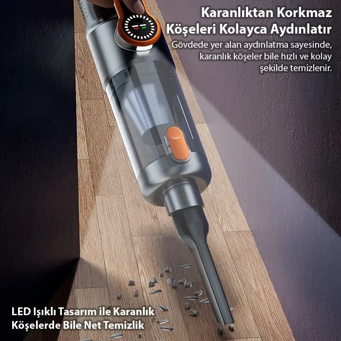 VipMarketim EZERE PowerVac1 20000pa Araç İçi ve Ev Tipi Şarjlı Vakum Süpürge-(5775)