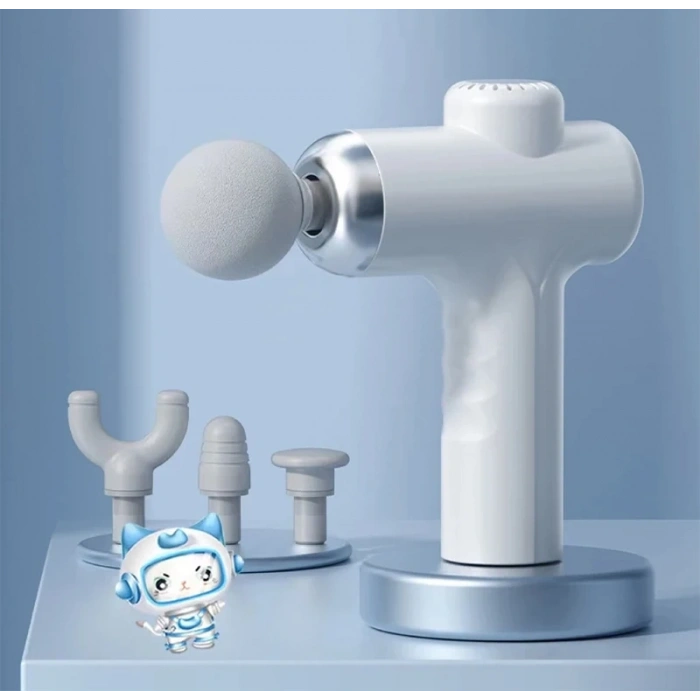 VipMarketim EZERE Şarjlı Darbeli Masaj Tabancası Masaj Aleti Kas Rahatlatıcı-(5775)