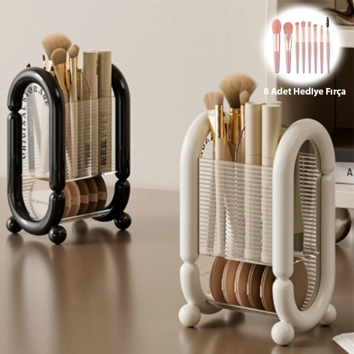 VipMarketim EZERE Şık Tasarım Kozmetik Eşya Makyaj Fırçası Düzenleme Kutusu Organizer-(5775)