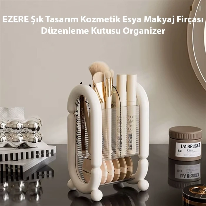 VipMarketim EZERE Şık Tasarım Kozmetik Eşya Makyaj Fırçası Düzenleme Kutusu Organizer-(5775)