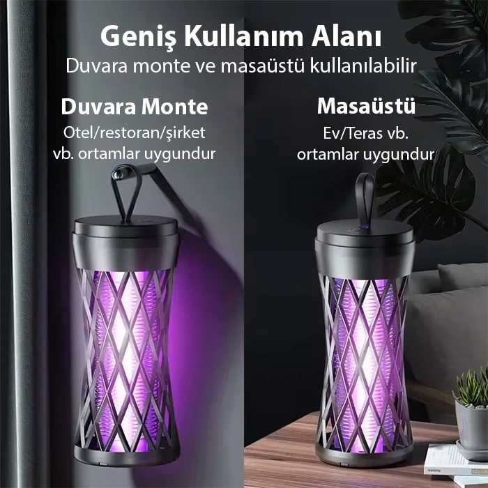 VipMarketim EZERE TX-WD02 UV Işıklı Elektrikli Sivrisinek Kapanı-(5775)