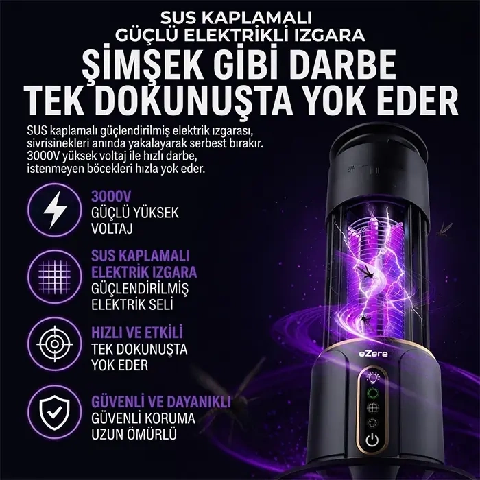 VipMarketim Ezere ZapGuard Pro Elektrikli Sivrisinek Yok Edici lamba-(5775)