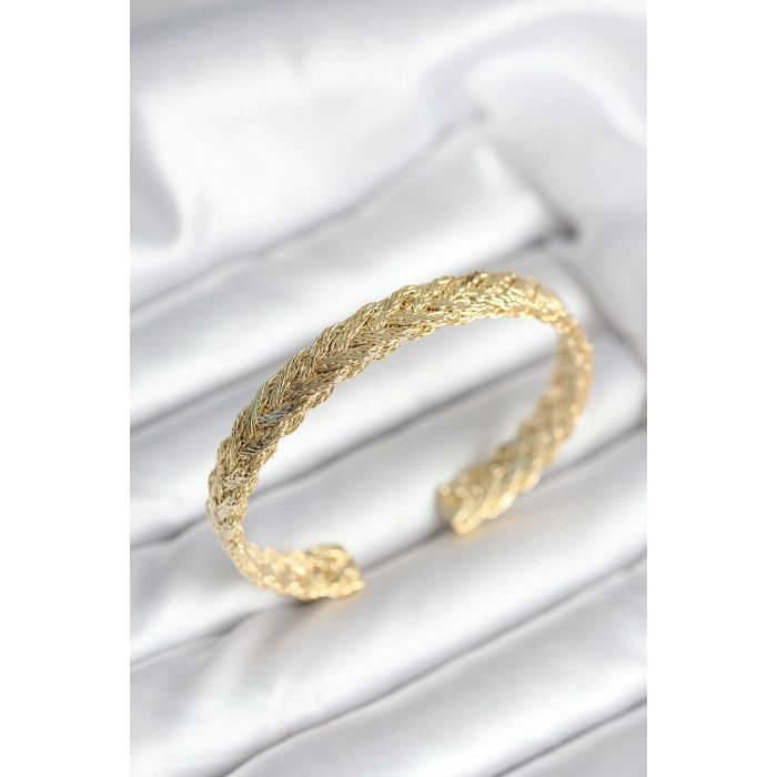 VipMarketim Ezme Zincir Model Gold Renk Kadın Bileklik 5886