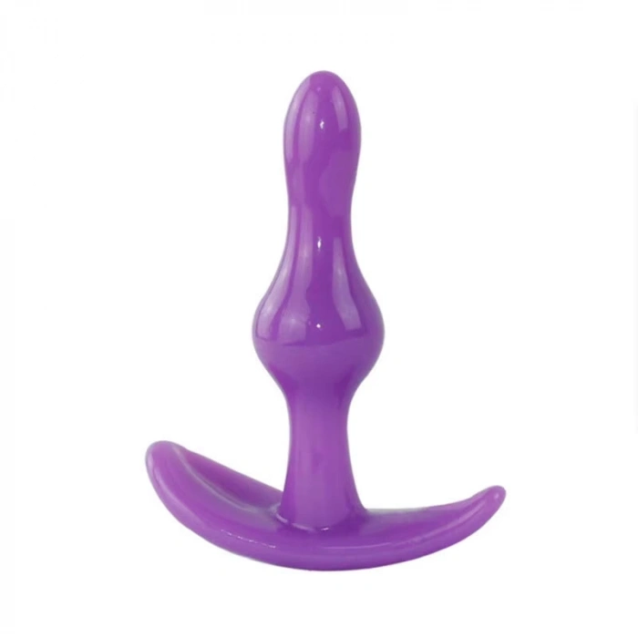 VipMarketim F3 Backpart 2 Boğumlu Silikon Anal Tıkaç - Mor