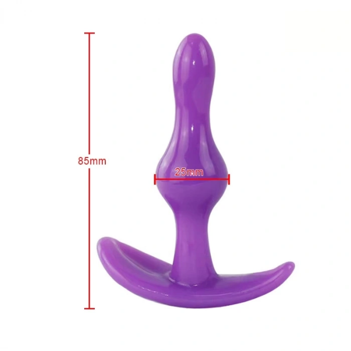VipMarketim F3 Backpart 2 Boğumlu Silikon Anal Tıkaç - Mor
