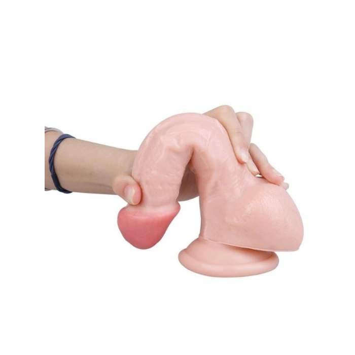VipMarketim F3 Testisli Vantuzlu 20cm Gerçekçi Dildo