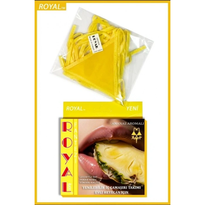 VipMarketim Fantezi Tüketilebilen Yenilebilir Ananas Aromalı İç Çamaşırı Takımı