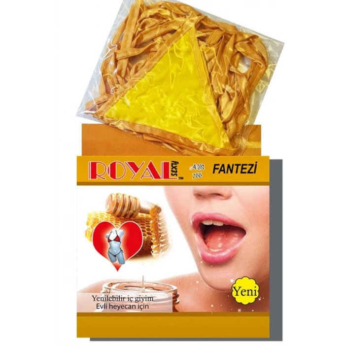 VipMarketim Fantezi Tüketilebilen Yenilebilir Bal Aromalı İç Çamaşırı Takımı