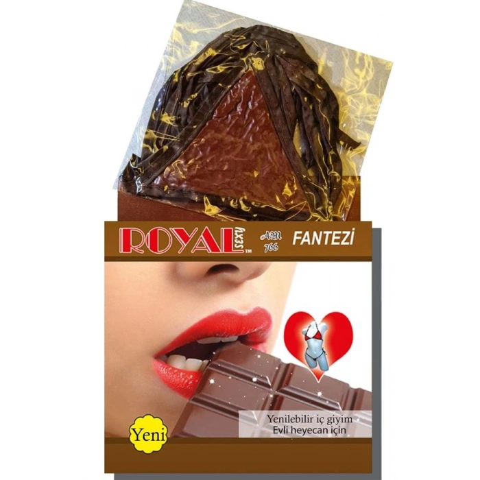 VipMarketim Fantezi Tüketilebilen Yenilebilir Çikolatalı Aromalı İç Çamaşırı Takımı