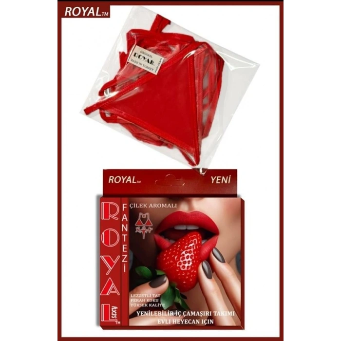 VipMarketim  Fantezi Tüketilebilen Yenilebilir Çilek Aromalı İç Çamaşırı Takımı