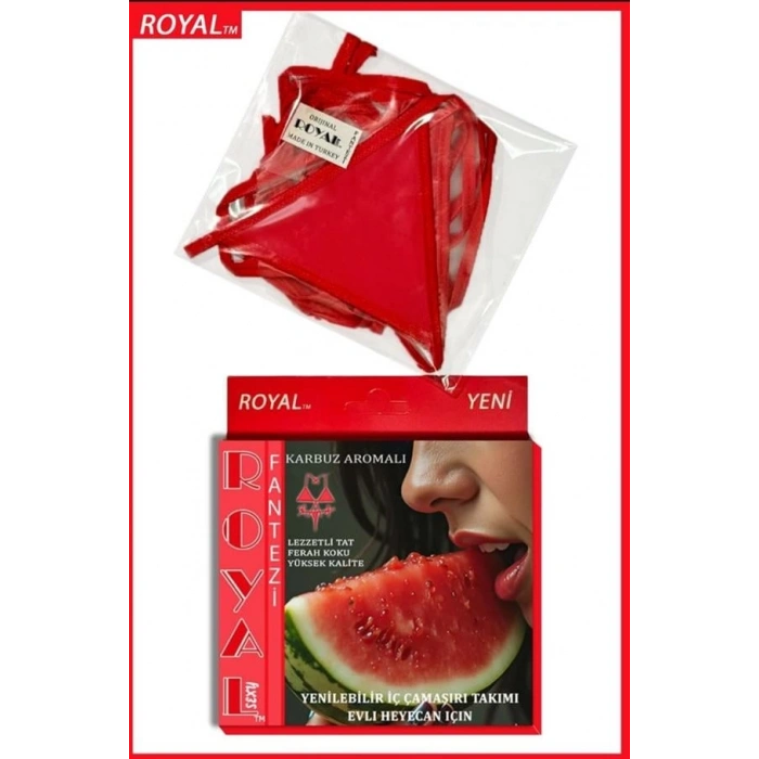 VipMarketim Fantezi Tüketilebilen Yenilebilir Karpuz Aromalı İç Çamaşırı Takımı