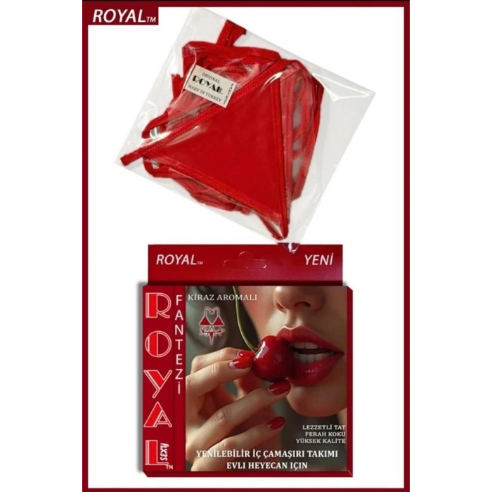 VipMarketim  Fantezi Tüketilebilen Yenilebilir Kiraz Aromalı İç Çamaşırı Takımı