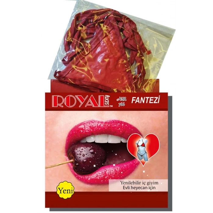 VipMarketim Fantezi Tüketilebilen Yenilebilir Kiraz Aromalı İç Çamaşırı Takımı