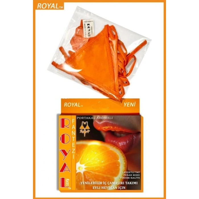 VipMarketim Fantezi Tüketilebilen Yenilebilir Portakal Aromalı İç Çamaşırı Takımı