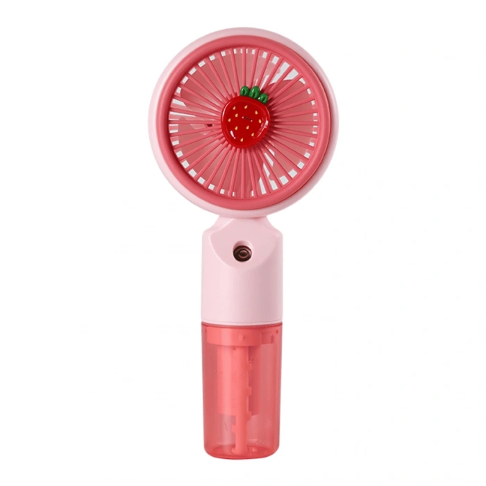VipMarketim FENY FN-F50 PEMBE 3 Kademeli Hız Buharlı Ferahlık Elde Kullanım Dahili 800mAh Bataryalı Type-C Şarj Girişli Vantilatör(1923)