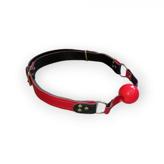 VipMarketim Fetilux Deri Fantezi Ağız Topu - Kırmızı