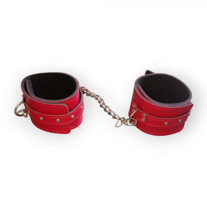 VipMarketim Fetilux Deri Fantezi Ayak Kelepçesi - Kırmızı