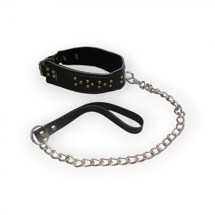 VipMarketim Fetilux Deri Fantezi Boyun Tasması - Siyah