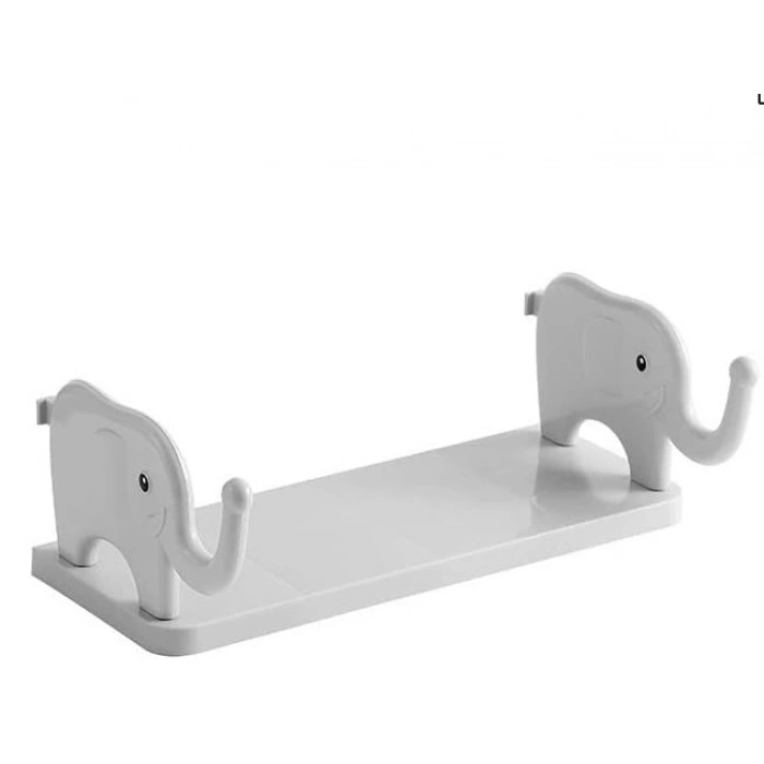 VipMarketim Fil Desenli Yapışkanlı Çok Amaçlı Raf