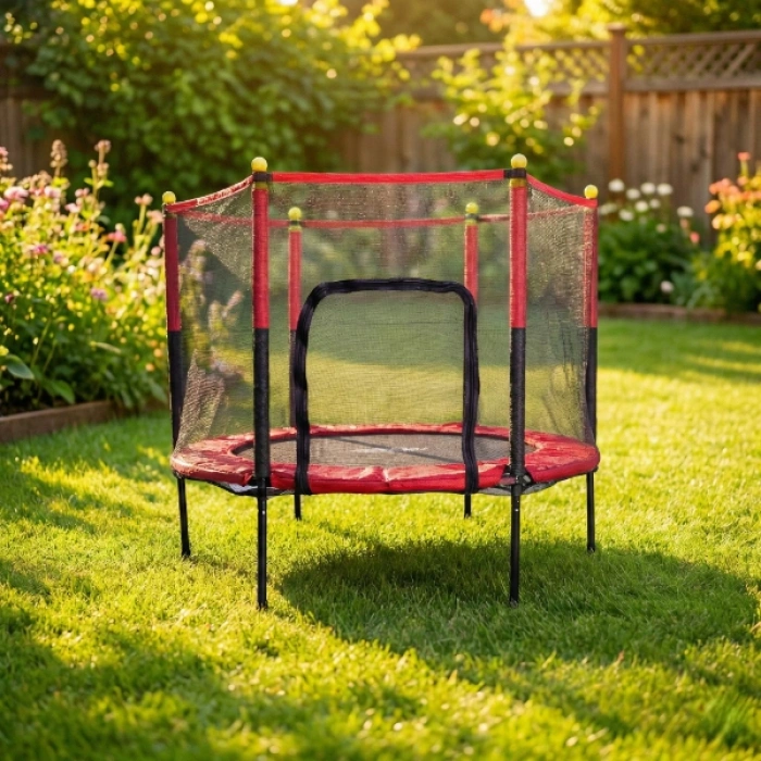 VipMarketim Fileli 140 cm Büyük Boy Trambolin