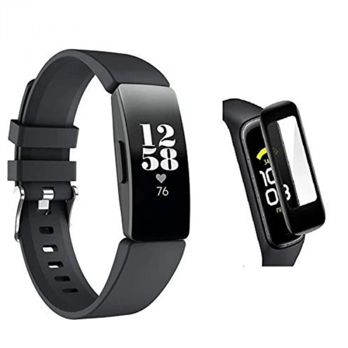 VipMarketim Fitbit Inspire HR 3D kavisli PC+PMMA Full Ekran Koruyucu-(5775)