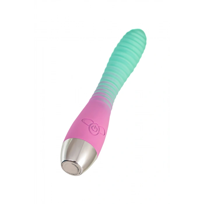 VipMarketim Flovetta Azalia Kavisli Başlıklı Vibratör, Silikon, Nane Pembesi, 20.5 Cm