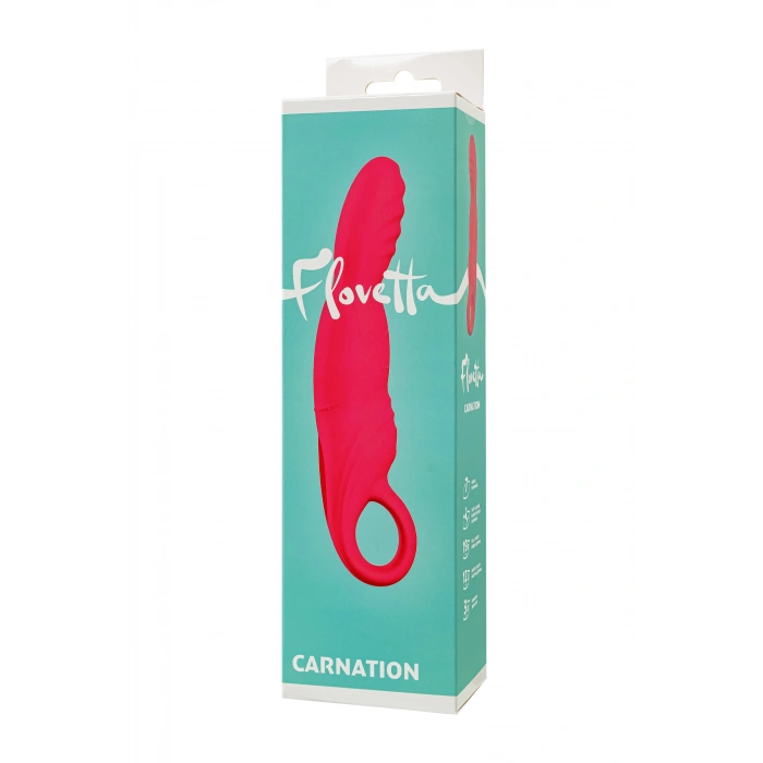 VipMarketim Flovetta Carnation Hareketli Başlıklı G Noktası Vibratörü, Silikon, Pembe, 19 Cm