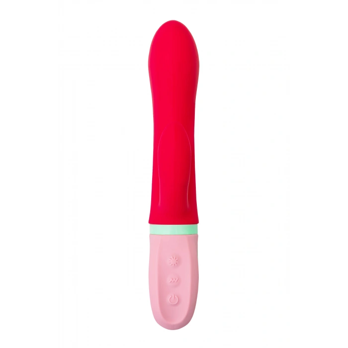 VipMarketim Flovetta Petunia Klitoral Uyarıcılı Vibratör, Silikon, Kırmızı, 19 Cm