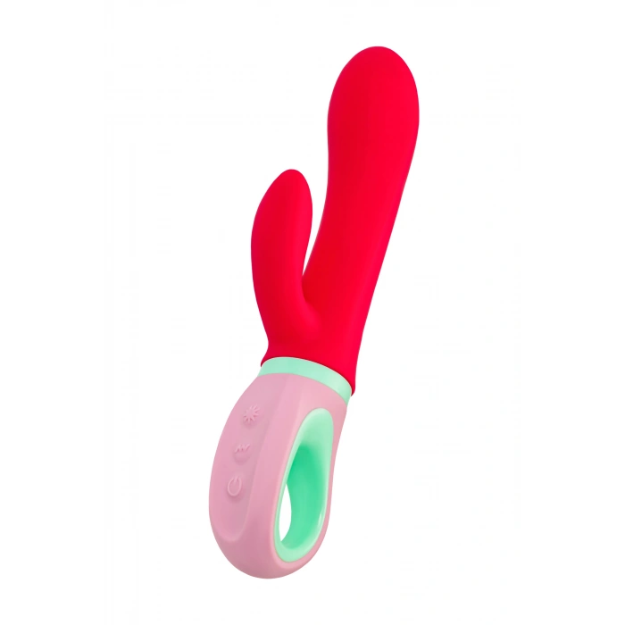 VipMarketim Flovetta Petunia Klitoral Uyarıcılı Vibratör, Silikon, Kırmızı, 19 Cm