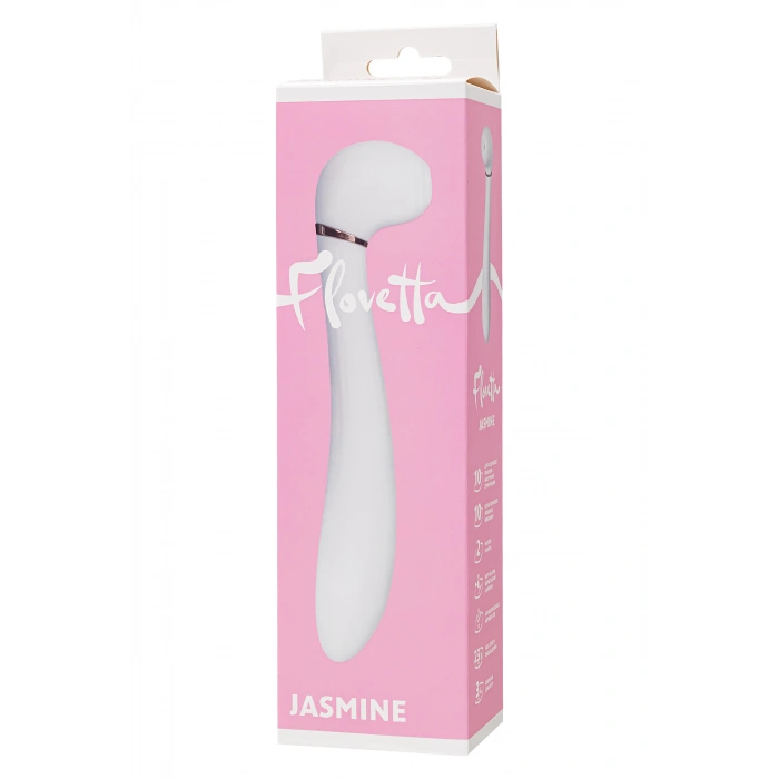 VipMarketim Flovetta Vakum Stimülasyonlu Vibratör Jasmine, Silikon, Beyaz, 23 Cm