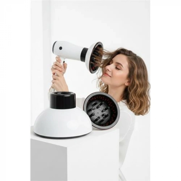 VipMarketim Fön Için Difüzör Vigo Başlık - Saç Kurutma Başlığı Profesyonel BEYAZ