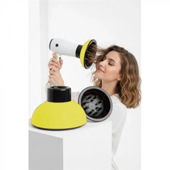 VipMarketim Fön Için Difüzör Vigo Başlık - Saç Kurutma Başlığı Profesyonel SARI