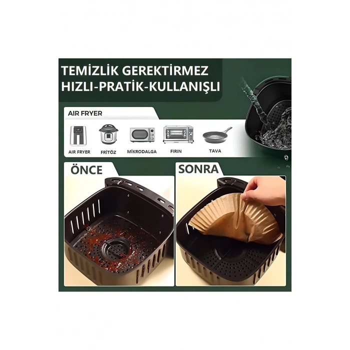 VipMarketim Fritöz Pişirme Kağıdı 50 Adet