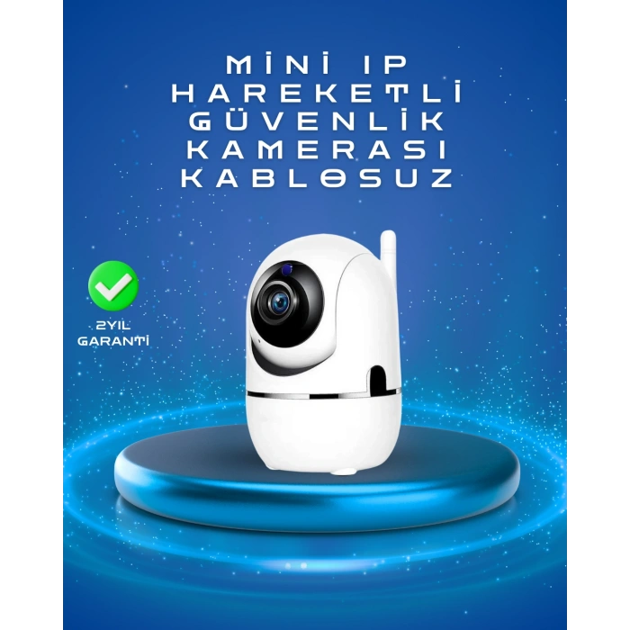 VipMarketim Full HD 1080P Kablosuz Pan & Tilt Güvenlik Kamerası – Hareket Takipli ve İki Yönlü Sesli