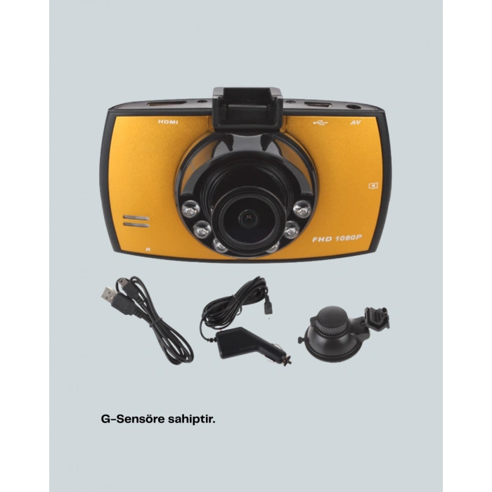 VipMarketim Full HD Araç Kamerası G Sensor Gece Görüşlü Dash Cam