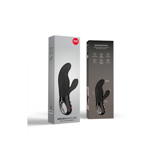 VipMarketim Fun Factory MİSS Bİ Vibratör, silikon, siyah, 17 cm