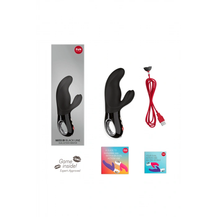 VipMarketim Fun Factory MİSS Bİ Vibratör, silikon, siyah, 17 cm