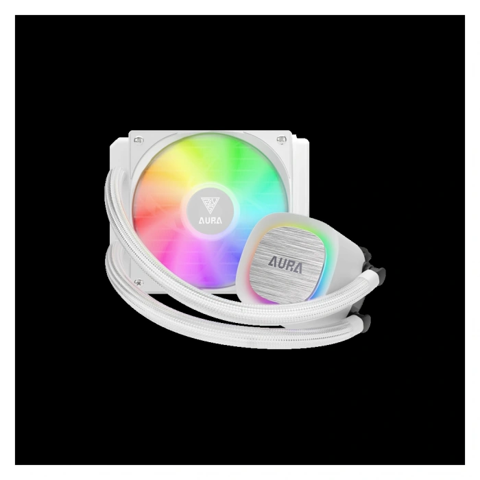 VipMarketim GAMDIAS AURA GL120 V2 WH White Edition 120mm RGB 1 Fanlı CPU Sıvı Soğutma(1923)