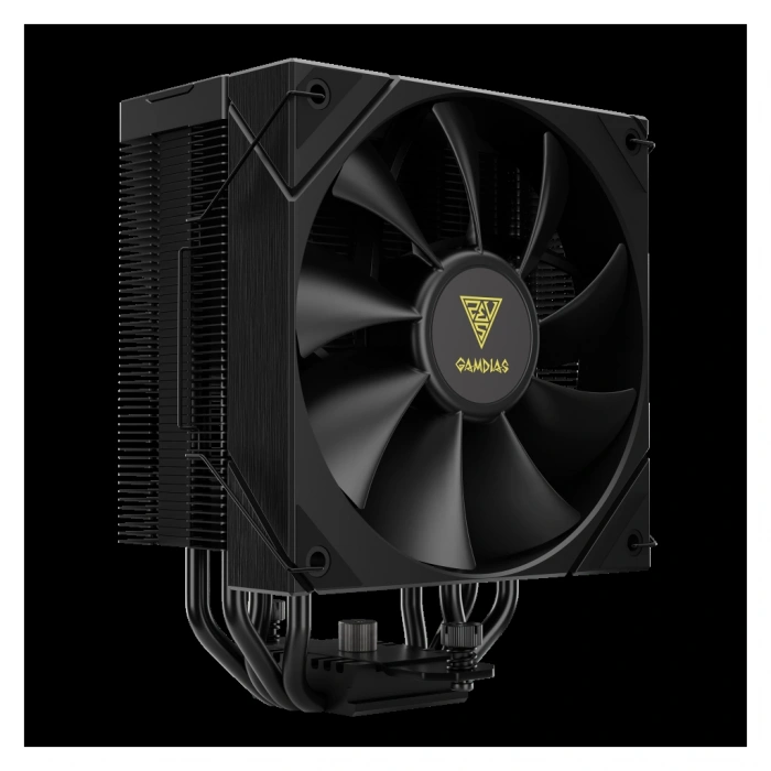 VipMarketim GAMDIAS BOREAS E2-410 Black Edition 120mm CPU Kule Tipi Hava Soğutma Doğrudan Temas Teknolojisine Sahip 4 adet Gelişmiş Bakır Isı Borusu (AMD AM4-AM5 ve INTEL Tüm işlemciler ile uyumlu)(1923)