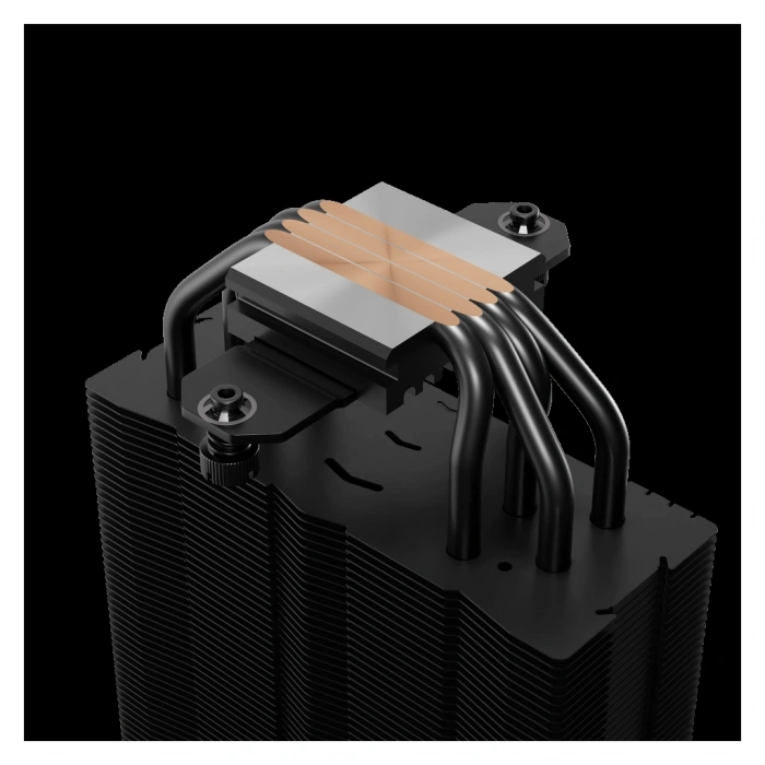 VipMarketim GAMDIAS BOREAS E2-410 Black Edition 120mm CPU Kule Tipi Hava Soğutma Doğrudan Temas Teknolojisine Sahip 4 adet Gelişmiş Bakır Isı Borusu (AMD AM4-AM5 ve INTEL Tüm işlemciler ile uyumlu)(1923)