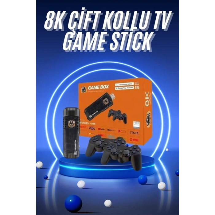 VipMarketim Game Box Android Tv 36500 Oyunlu Atari 5g 8k HDR Ultra HD 64 GB