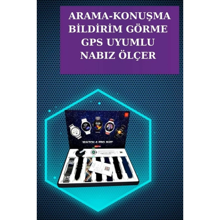 VipMarketim Gamer Kulaklık ve Çok Kordonlu Akıllı Saat Gürültü Önleyici GPS Desteği