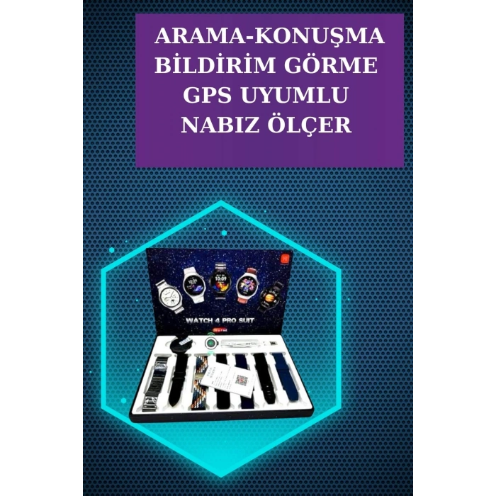 VipMarketim Gamer Kulaklık ve Çok Kordonlu Akıllı Saat Gürültü Önleyici GPS Desteği