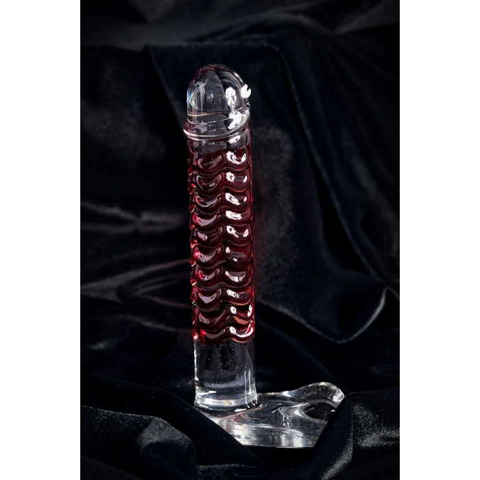 VipMarketim Gerçekçi olmayan yapay penis Sexus Glass, cam, transparan, 16 cm