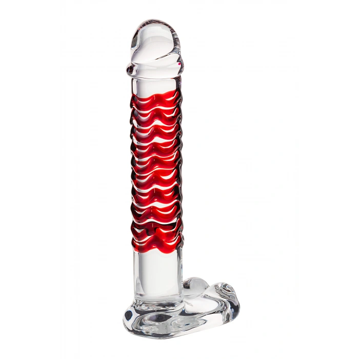 VipMarketim Gerçekçi olmayan yapay penis Sexus Glass, cam, transparan, 16 cm