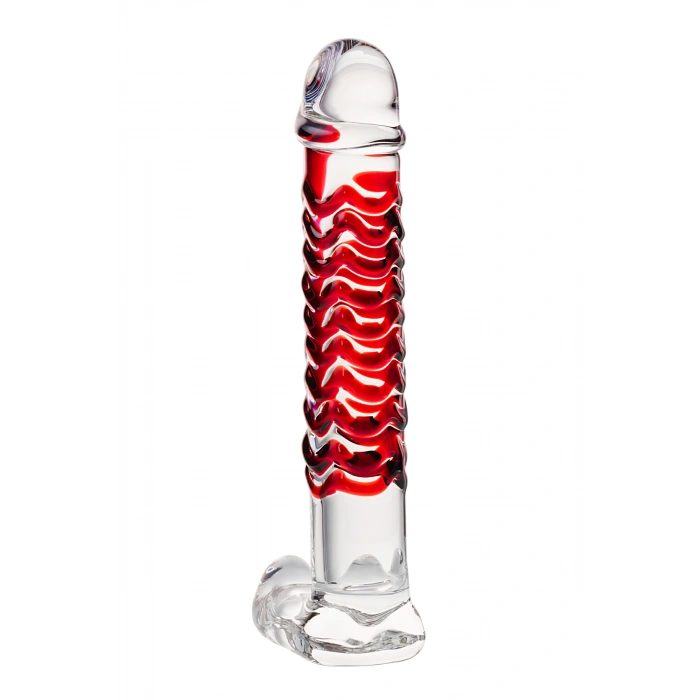 VipMarketim Gerçekçi olmayan yapay penis Sexus Glass, cam, transparan, 16 cm