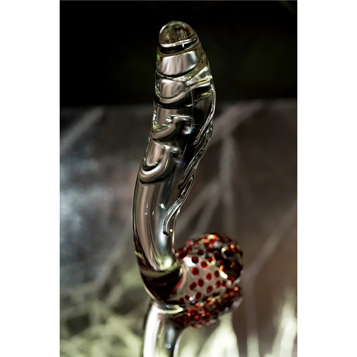 VipMarketim Gerçekçi olmayan yapay penis Sexus Glass, cam, transparan, 17,5 cm