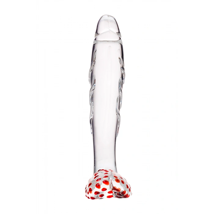 VipMarketim Gerçekçi olmayan yapay penis Sexus Glass, cam, transparan, 17,5 cm